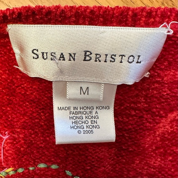 Vintage Susan Bristol Sweater Cats Christmas Cardigan Button Up Women’s Medium - Picture 3 of 12